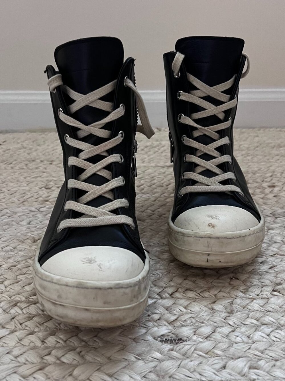 Rick Owens Women's Black Ramones Sneakers
